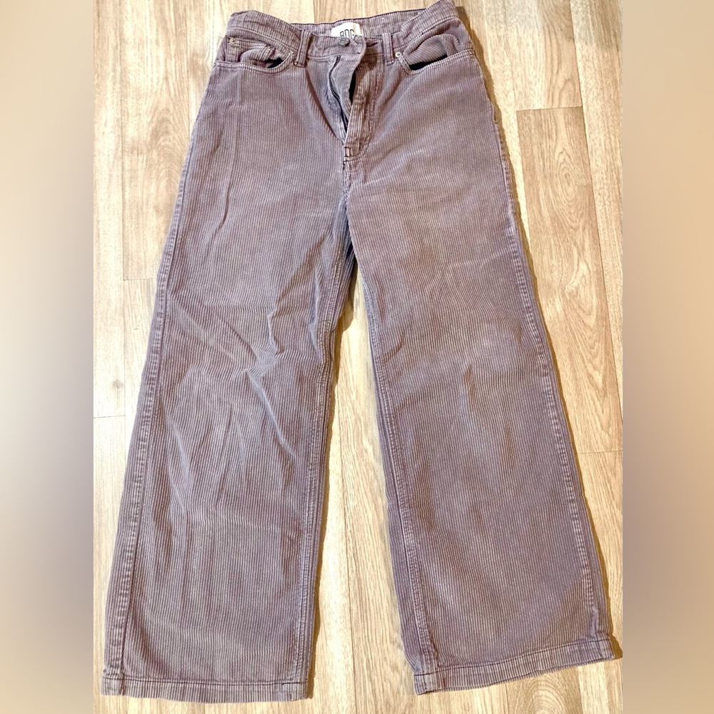 BDG Wide Leg Corduroy Pants in Mauve